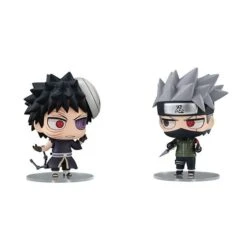 NARUTO Shippuden - Kakashi Hatake & Obito Uchiha Shinobi World War Set [Chimi Mega Buddy Series ! / MegaHouse] -Figuras Maquetas Tienda naruto shippuden kakashi hatake obito uchiha shinobi world war set chimi mega buddy series megahouse 1 2